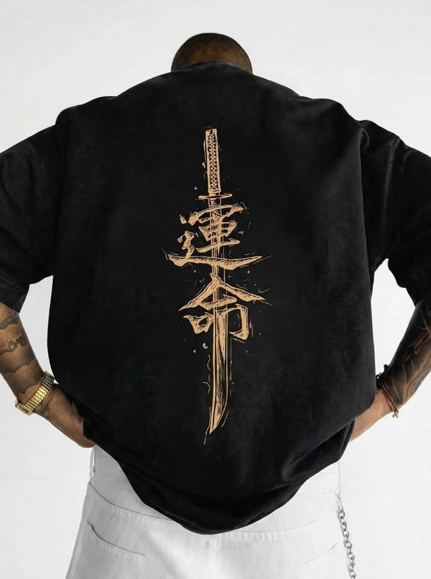 Katana Destiny Archival Oversized T-shirt Black